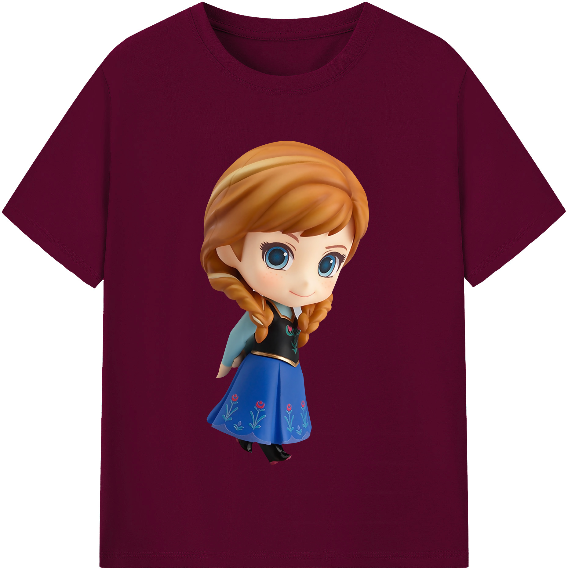 （画像用） アナと雪の女王 アンナ エルサ Frozen Anna Elsa レディースカジュアルプリントTシャツ（綿100％）